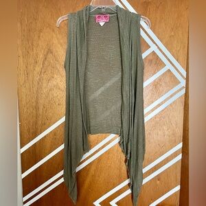 No sleeves wrap cardigan